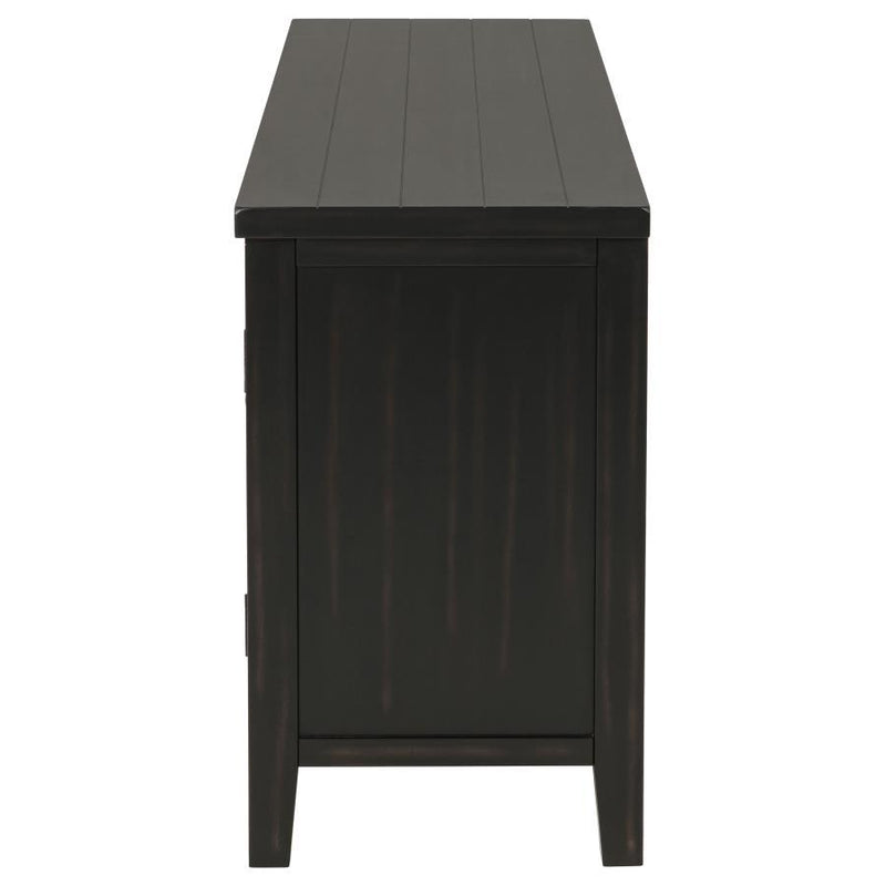 Concord - 2-Door TV Stand Console - Distressed Java