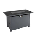 Rectangular Fire Pit With Frame Elegant Design