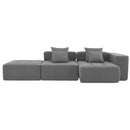 Free Combination L Shaped Modular Sectional, Minimalist Floor Couch Set, Convertible Foam Filled Cloud Compressed Couch For Living Room