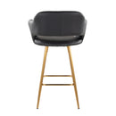 Margarite - Contemporary Fixed Height Counter Stool With Footrest (Set of 2) With Square