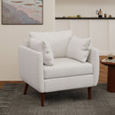 Luminate - Upholstered Fabric Club Chair With Tapered Legs And 2 Accent Pillows