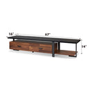Elling - TV Stand - Walnut & Black - Atlantic Fine Furniture Inc