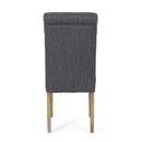 Contemporary Dining Chair (Set of 2) With Button Tufted Design - Charcoal
