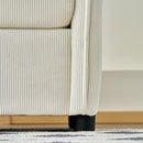 Comfy Corduroy Oversized Chaise Lounge Chair With Ottoman And Storage