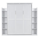 Wall Murphy Bed With Shelves And LED Lights