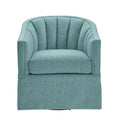 Solitude - Skirted Swivel Accent Chair With Hemp Like