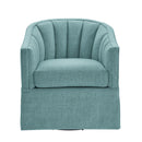 Solitude - Skirted Swivel Accent Chair With Hemp Like