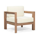 Outdoor Club Chair With Cushion And A Shape Legs - Beige