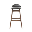 Contemporary Bar Stool With Stylish Seat And Small Backrest