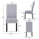 Amaranthine - Upholstered Dining Chair With High Back And Wood Legs (Set of 2) - Light Gray