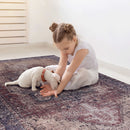 Maval - 6' X 9' Washable Area Rug - Burgundy