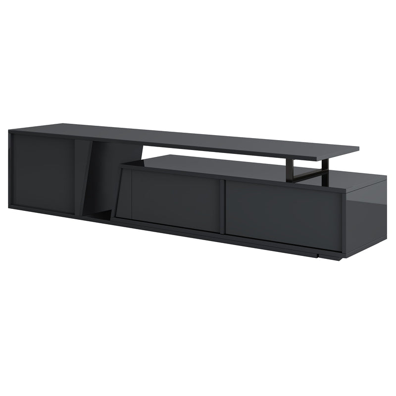 Minimalist Rectangle Extendable TV Cabinet With 2 Drawers And 1 Cabinet