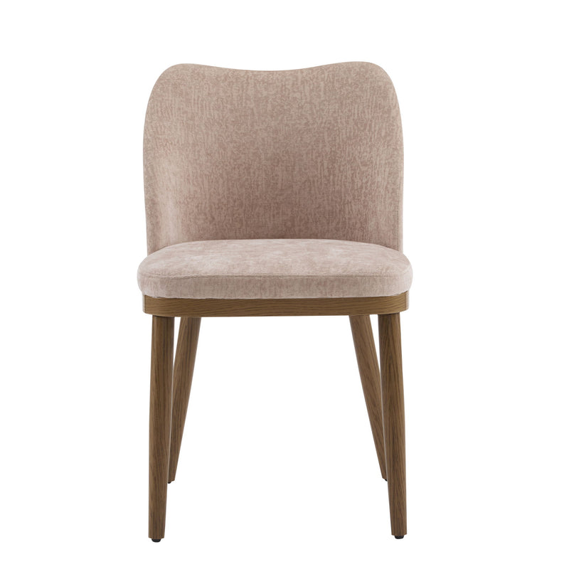 Mid Century Modern Dining Chair With Ergonomic Backrest