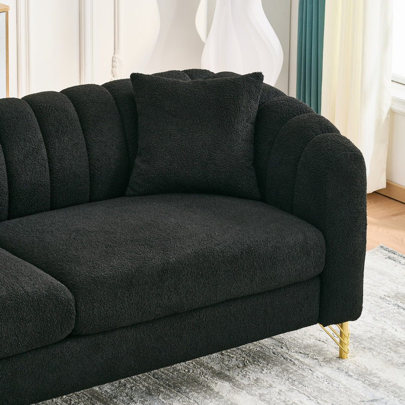 Loveseat Sofa For Living Room And Bedroom - Black