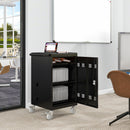 Mobile Charging Cart And Cabinet For Tablets Laptops 32-Device - Matt Black
