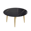 Modern Man-Made Stone Round Dining Table-Position For 6 People