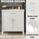 Bathroom Vanity With Sink, Soft Close Doors And Adjustable Shelf