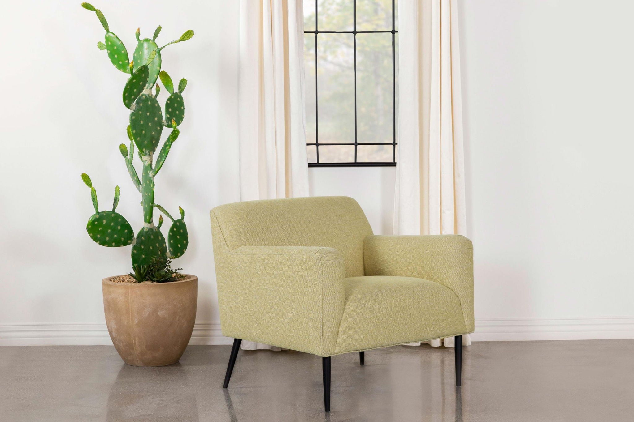 Darlene Upholstered English Arm Accent Chair Lemon - Atlantic Fine Furniture Melbourne FL