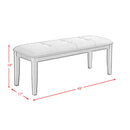 Everdeen - Bench With Gray Fabric and Nail Heads - Charcoal