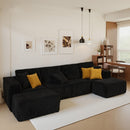 Modular U-Shaped Sectional Sofa With Reversible Design