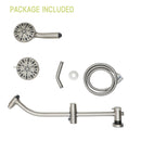 Multi Function Dual Shower Head Shower System With 4.7" Rain Showerhead, 7 Function Hand Shower, Adjustable Slide Bar