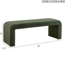Modern Contemporary Boucle Waterfall Bench