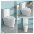 1 Piece Toilet For Bathroom, Dual Flush 1.24 / 1.6 Gpf, Soft Closing Seat - White