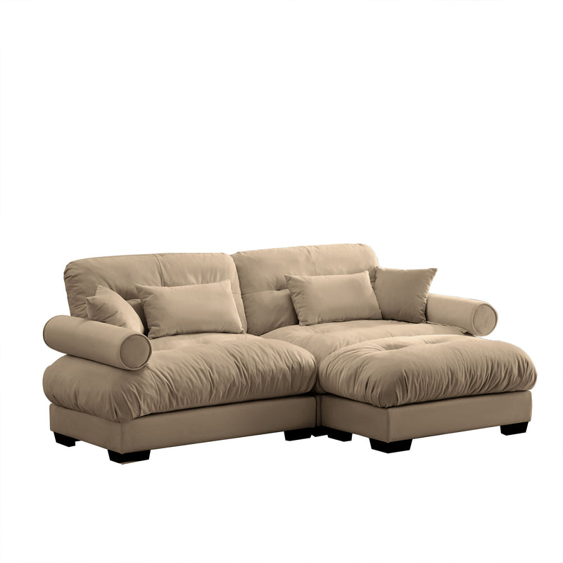 Super Comfort Oversized Modular Sectional Sofa With Movable Ottoman