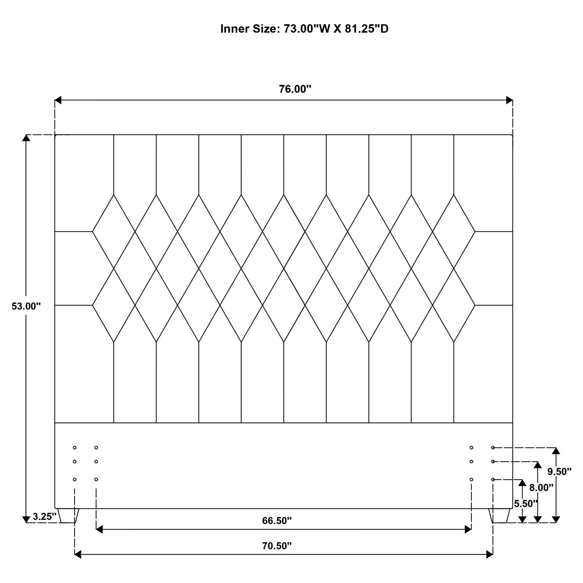 Chloe Upholstered California King Panel Headboard Oatmeal
