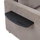 Sleeper Sofa With Foldable Mattress, USB Ports, Side Table & Storage Pocket