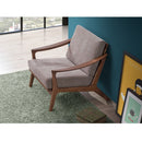 Lide - Accent Chair - Light Brown Fabric & Brown