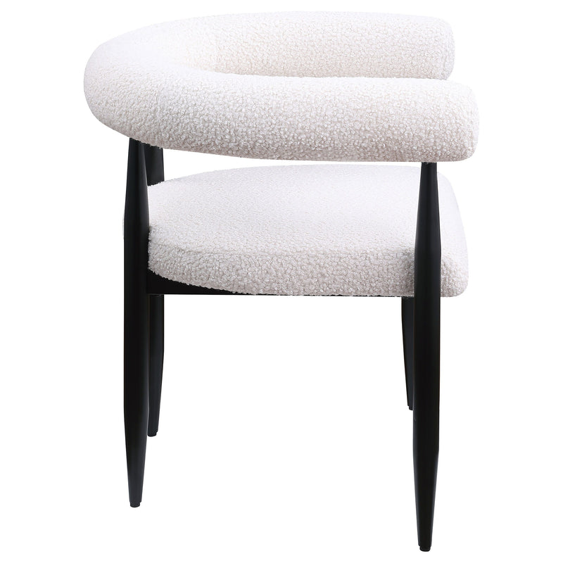 Camden - Boucle Upholstered Dining Arm Chair (Set of 2) - Cream