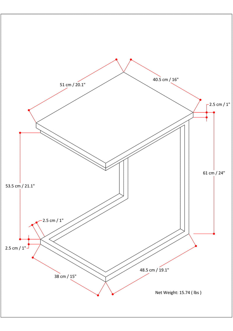 Skyler - Handcrafted C Side Table