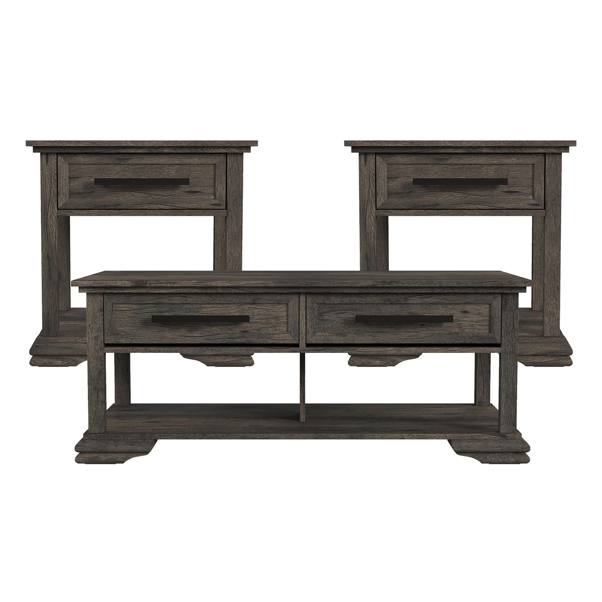 Park Ridge Occasional Table Set in Dark Gray by Elements International, view 2