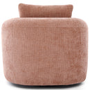 Modern Swivel Barrel Chair With Dual-Layer Cushion