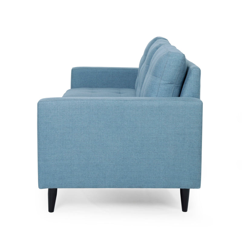 Jenny - Contemporary Tufted Fabric 3 Seater Sofa