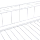 Full Size Metal Daybed with Twin Size Adjustable Trundle, Portable Folding Trundle, White(OLD SKU:MF293736AAK)