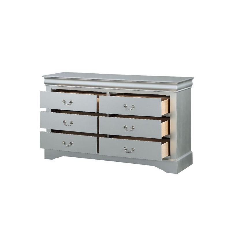 Bring casual elegance into your home with the Louis Phillipe dresser. This dresser is a piece that offers any bedroom a sophisticated look.