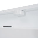 Full Size Platform Bed with built-in shelves, LED Light and USB ports, White