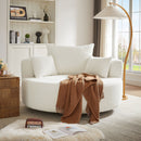 360° Swivel Chair Accent Barrel Chair With Removable Pillows