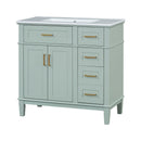 Modern Bathroom Vanity With Ceramic Sink, Soft Close Storage Cabinet