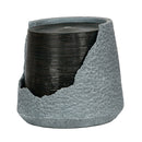 Indoor Outdoor Water Fountain, Unique Broken Urn Fountain Chic Dynamic Modern Design With Light For Garden