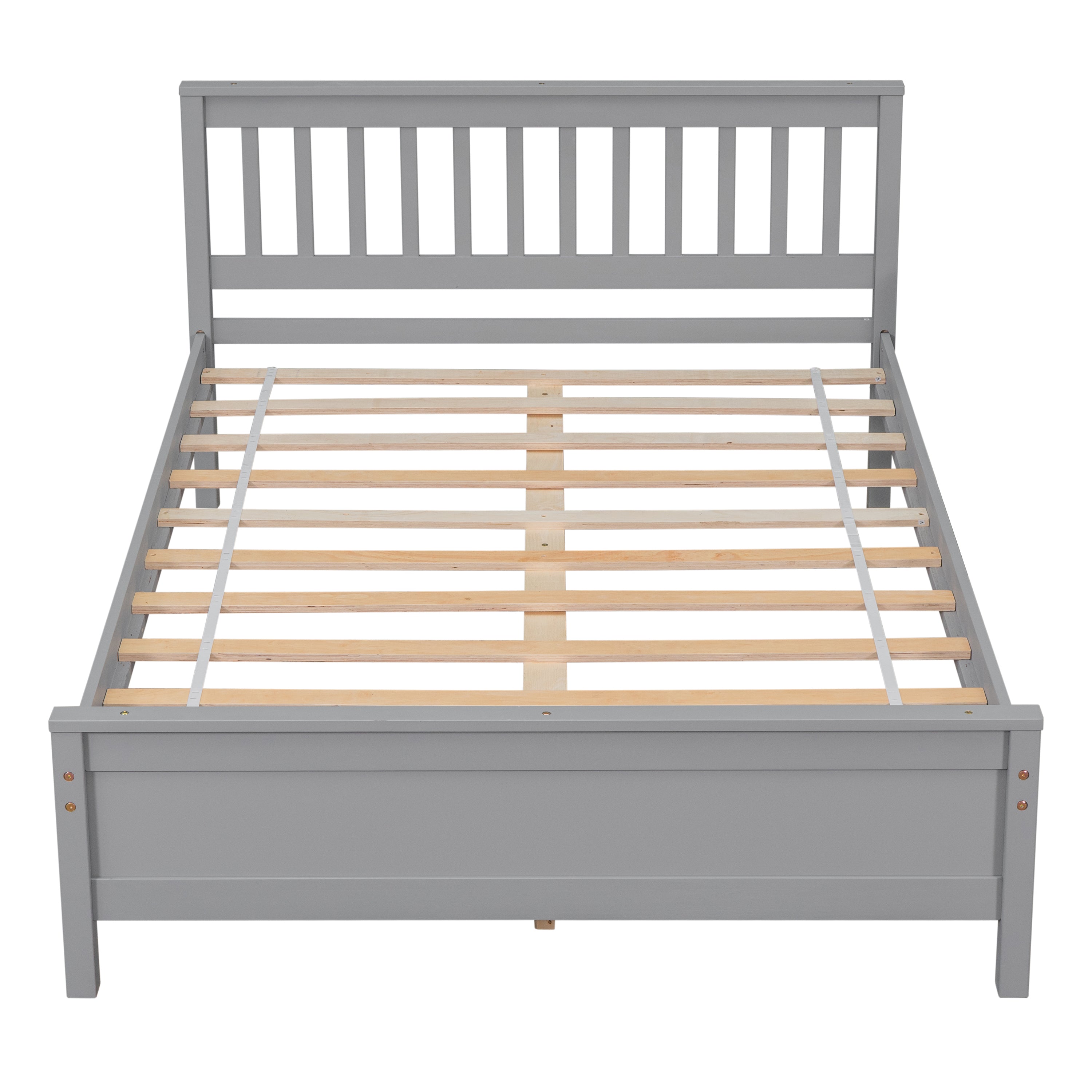 Full Bed with Headboard and Footboard,with 2 Nightstands,Grey - Atlantic Fine Furniture Melbourne FL