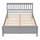 Full Bed with Headboard and Footboard,with 2 Nightstands,Grey