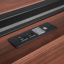 Full Size Metal Platform Bed Frame with Trundle, USB Ports and Slat Support ,No Box Spring Needed Black