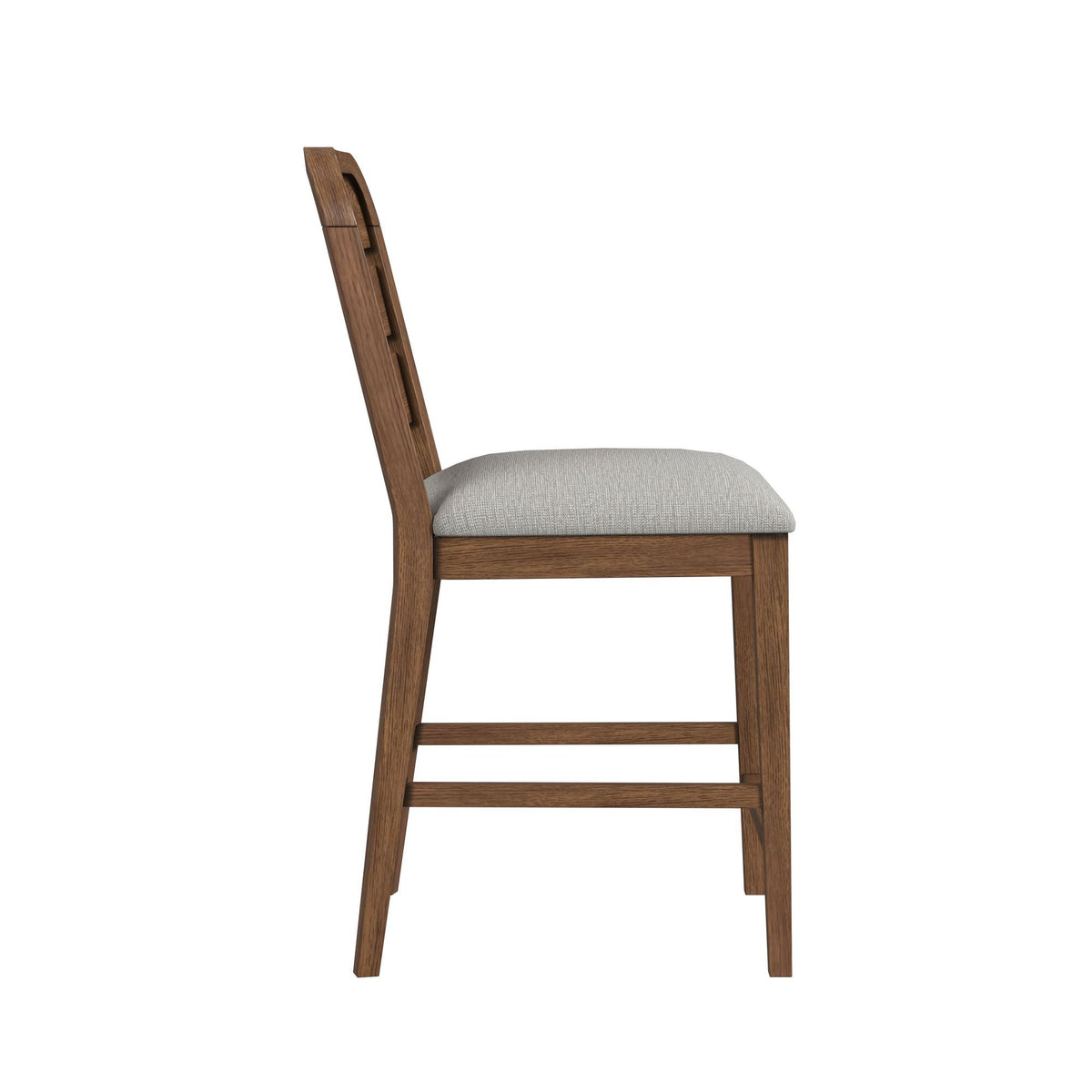 Glinda Fabric Counter Chair (Set of 2) in Brown / Light Gray by Elements International, view 5
