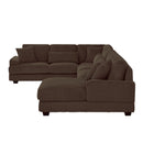 Oversized Sectional Sofa U - Shaped Sofa Couch Modern Sofa Upholstered In Soft Corduroy With A Chaise Lounge For Living Room