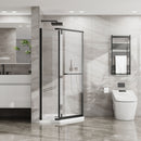 Durable Hardware Neo Angle Frameless Shower Door With Acrylic Base Combo