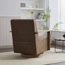 Swivel Modern Upholstered Accent Chair With Armrests
