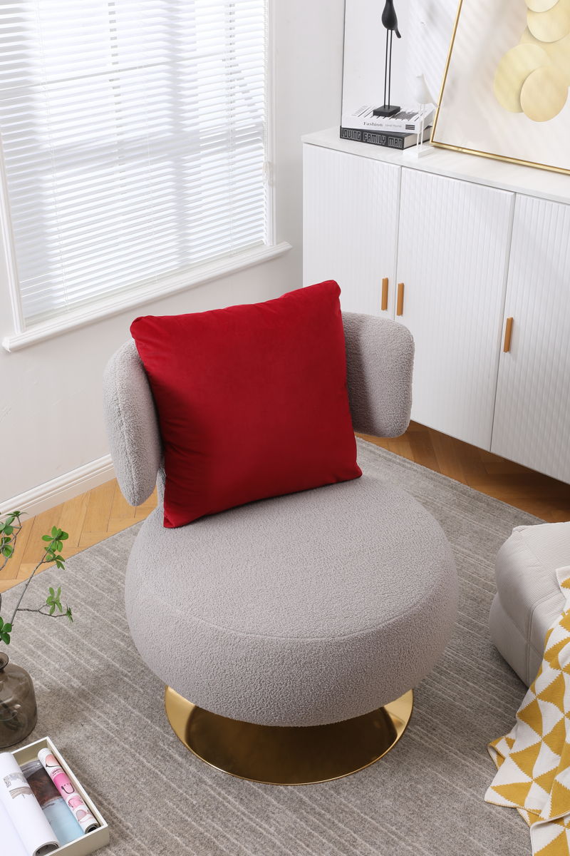 Swivel Accent Chair Armchair, Round Barrel Chair For Living Room Bedroom